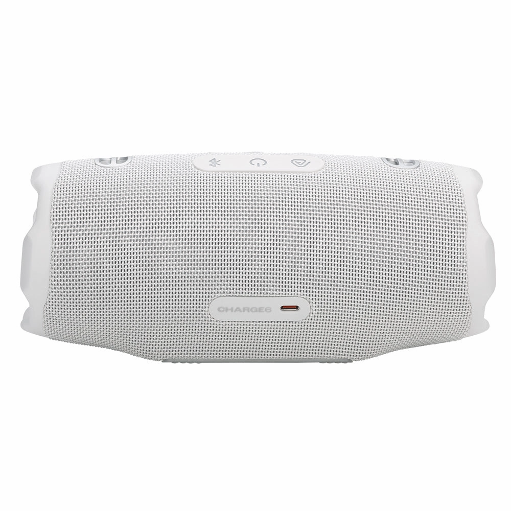 JBL CHARGE 6 Waterproof Portable Speaker Bundle with gSport Carbon Fiber Case (White)