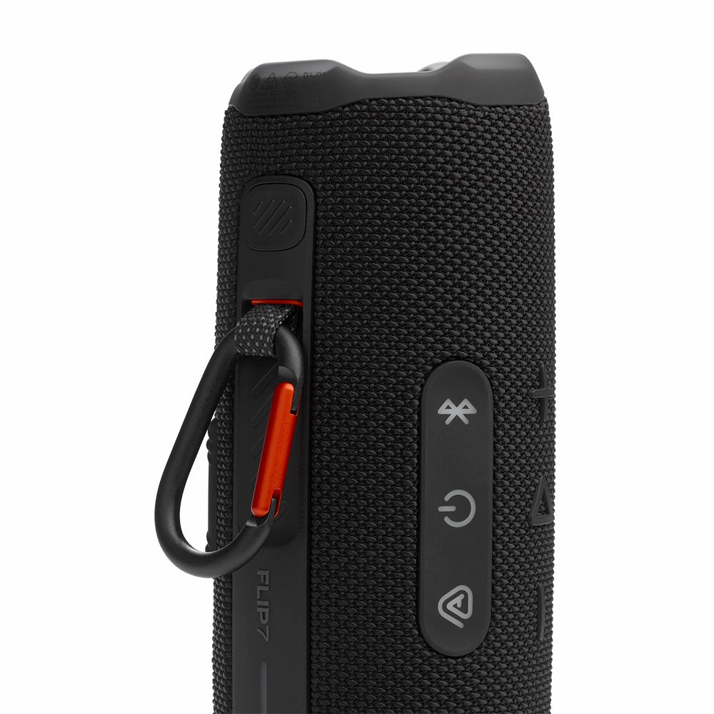 JBL FLIP 7 Waterproof Portable Speaker Bundle with gSport Carbon Fiber Case (Black)