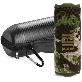JBL FLIP 7 Waterproof Portable Speaker Bundle with gSport Carbon Fiber Case (Camo)