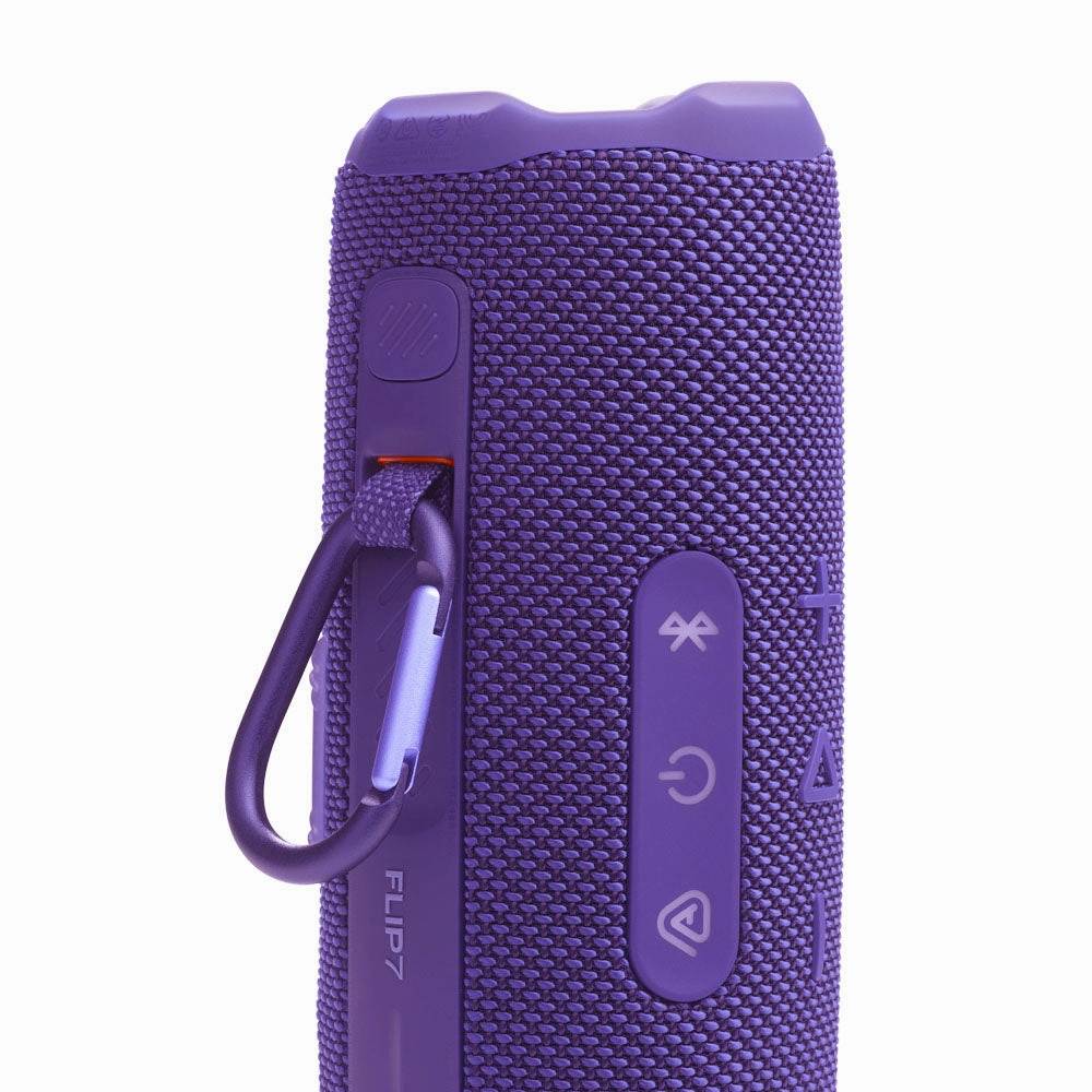 JBL FLIP 7 Waterproof Portable Speaker Bundle with gSport Carbon Fiber Case (Purple)