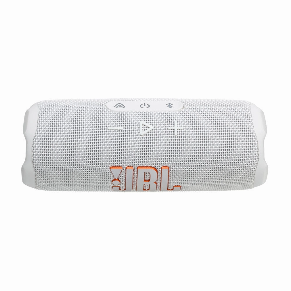 JBL FLIP 7 Waterproof Portable Speaker Bundle with gSport Carbon Fiber Case (White)