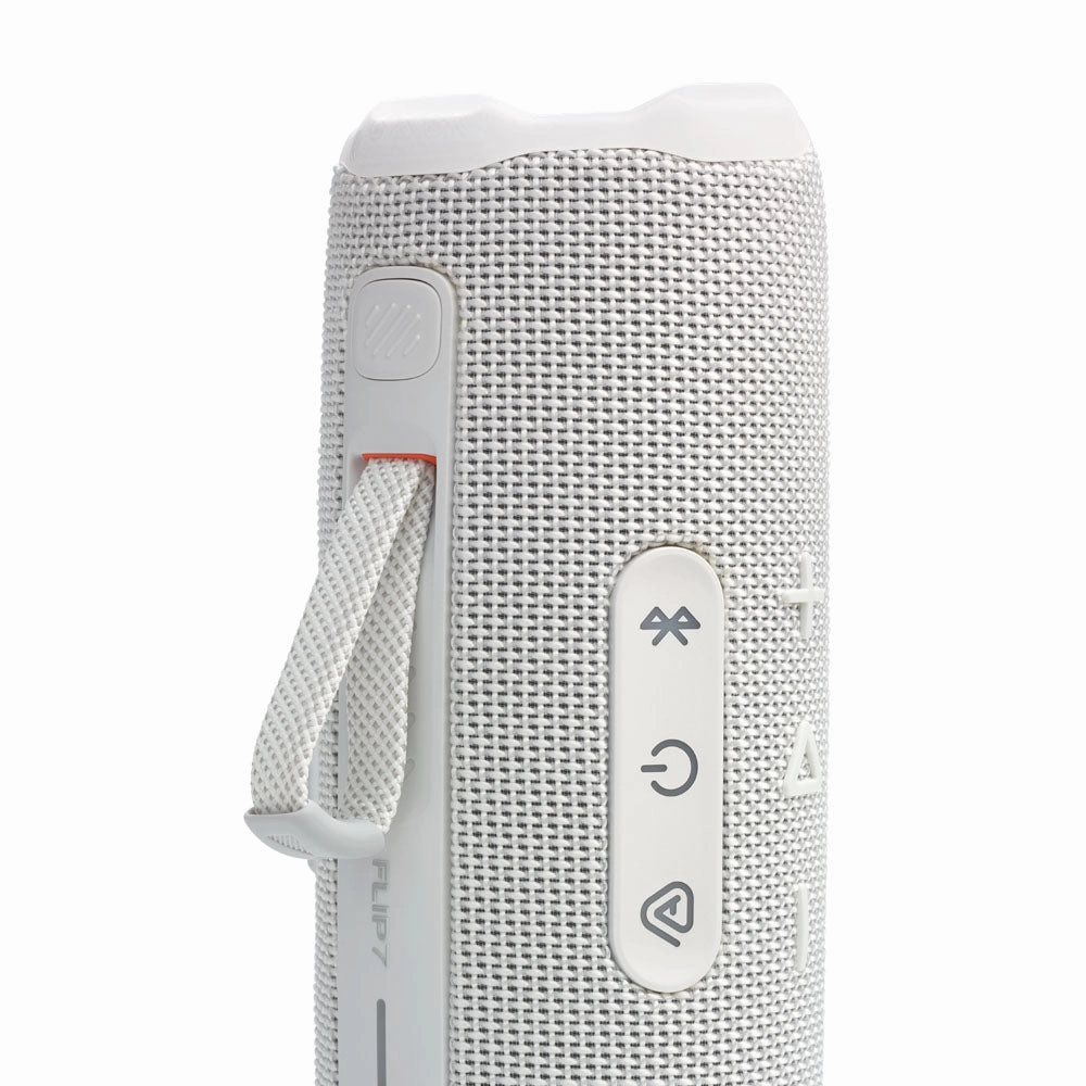 JBL FLIP 7 Waterproof Portable Speaker Bundle with gSport Carbon Fiber Case (White)