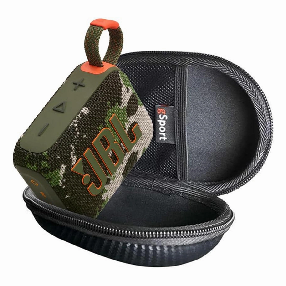 JBL Go 4 Ultra Portable Bluetooth Speaker Bundle with gSport Case (Camo)