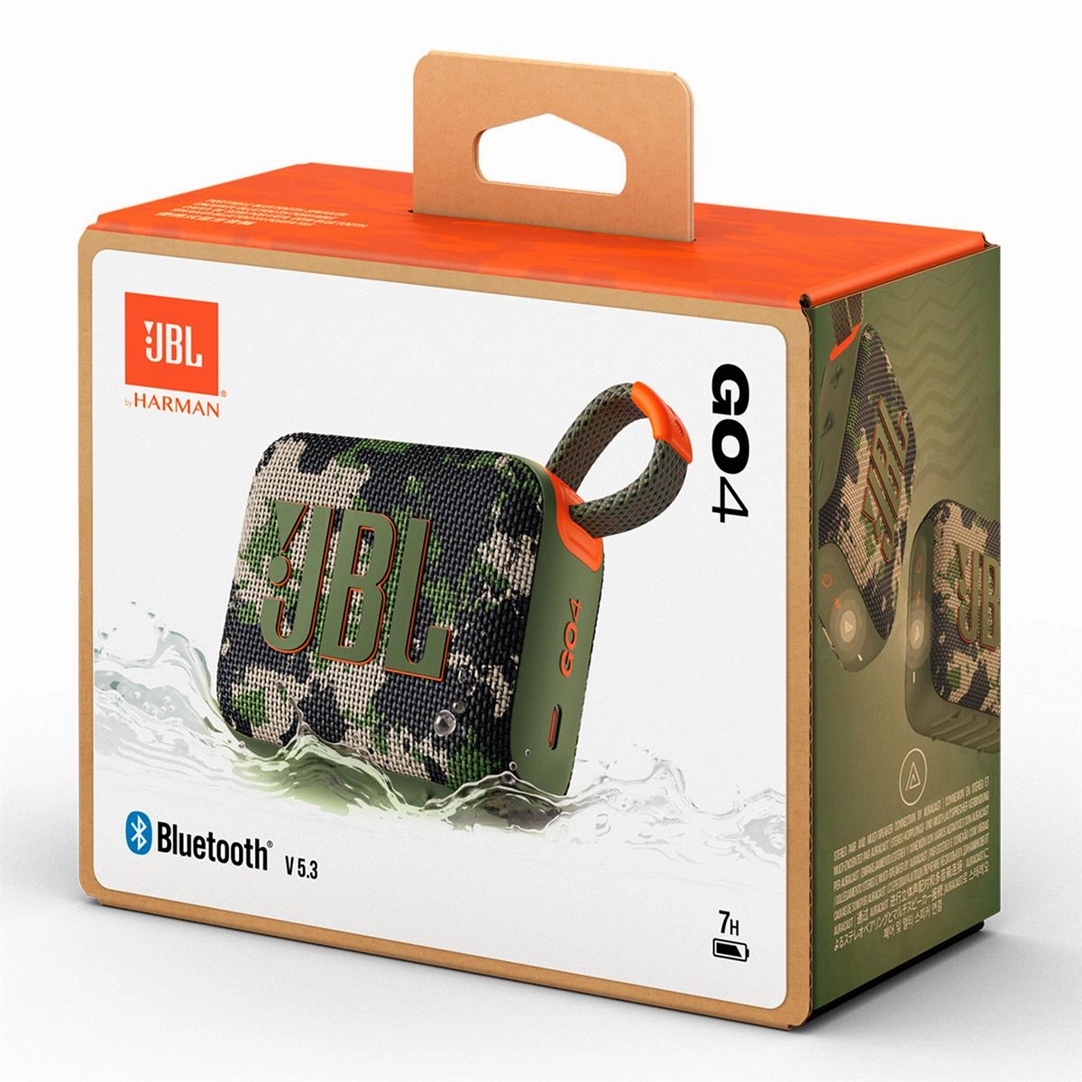 JBL Go 4 Ultra Portable Bluetooth Speaker Bundle with gSport Silicone Sleeve (Camo)