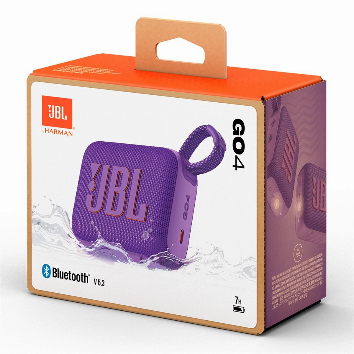 JBL Go 4 Ultra Portable Bluetooth Speaker Bundle with gSport Silicone Sleeve (Purple)