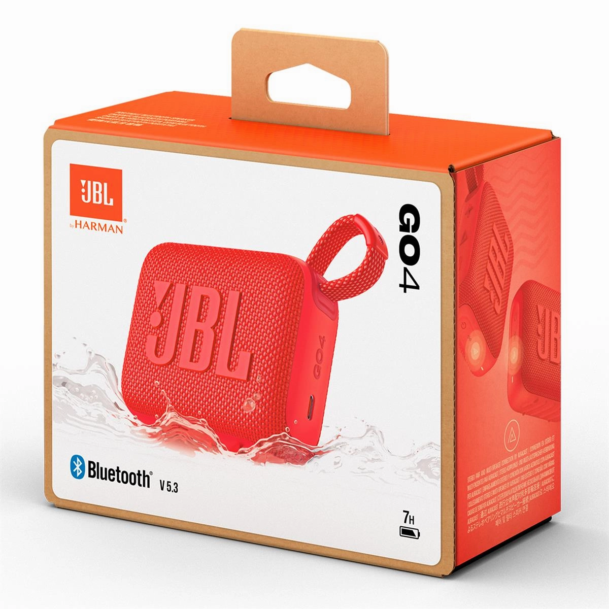 JBL Go 4 Ultra Portable Bluetooth Speaker Bundle with gSport Silicone Sleeve (Red)