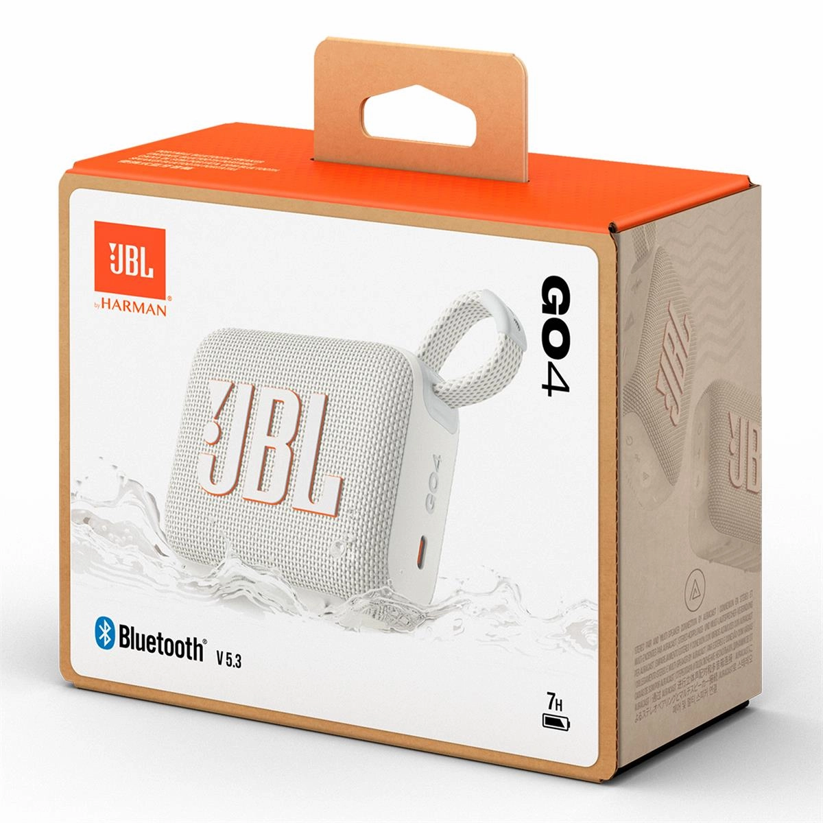 JBL Go 4 Ultra Portable Bluetooth Speaker Bundle with gSport Silicone Sleeve (White)
