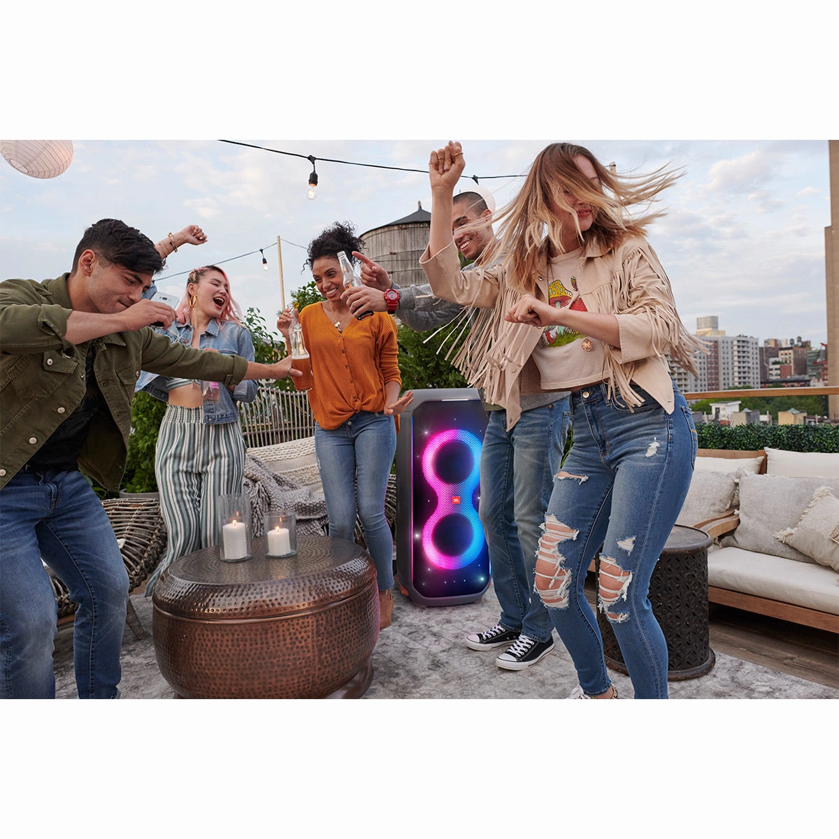 JBL PartyBox 710 Bluetooth Portable Party Speaker with Built-in Light and Splashproof Design