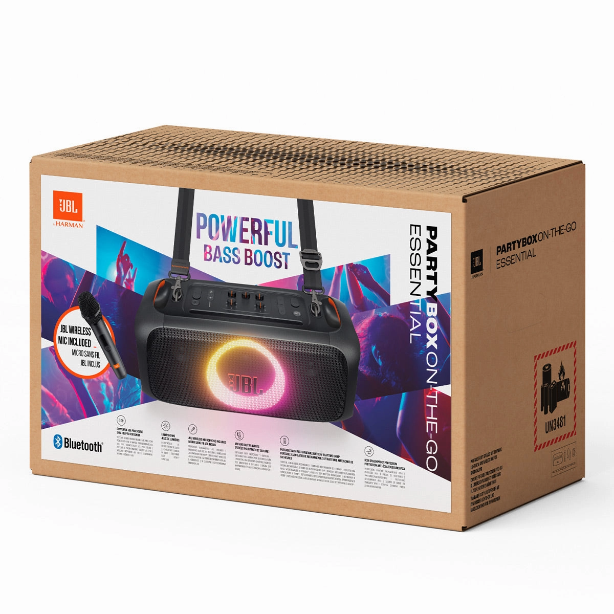 JBL PartyBox On-The-Go Essential Portable Party Speaker with gSport Carrying Bag