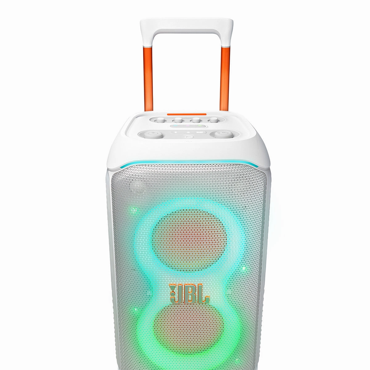 JBL PartyBox Stage 320 Portable Party Speaker with Wheels (White)