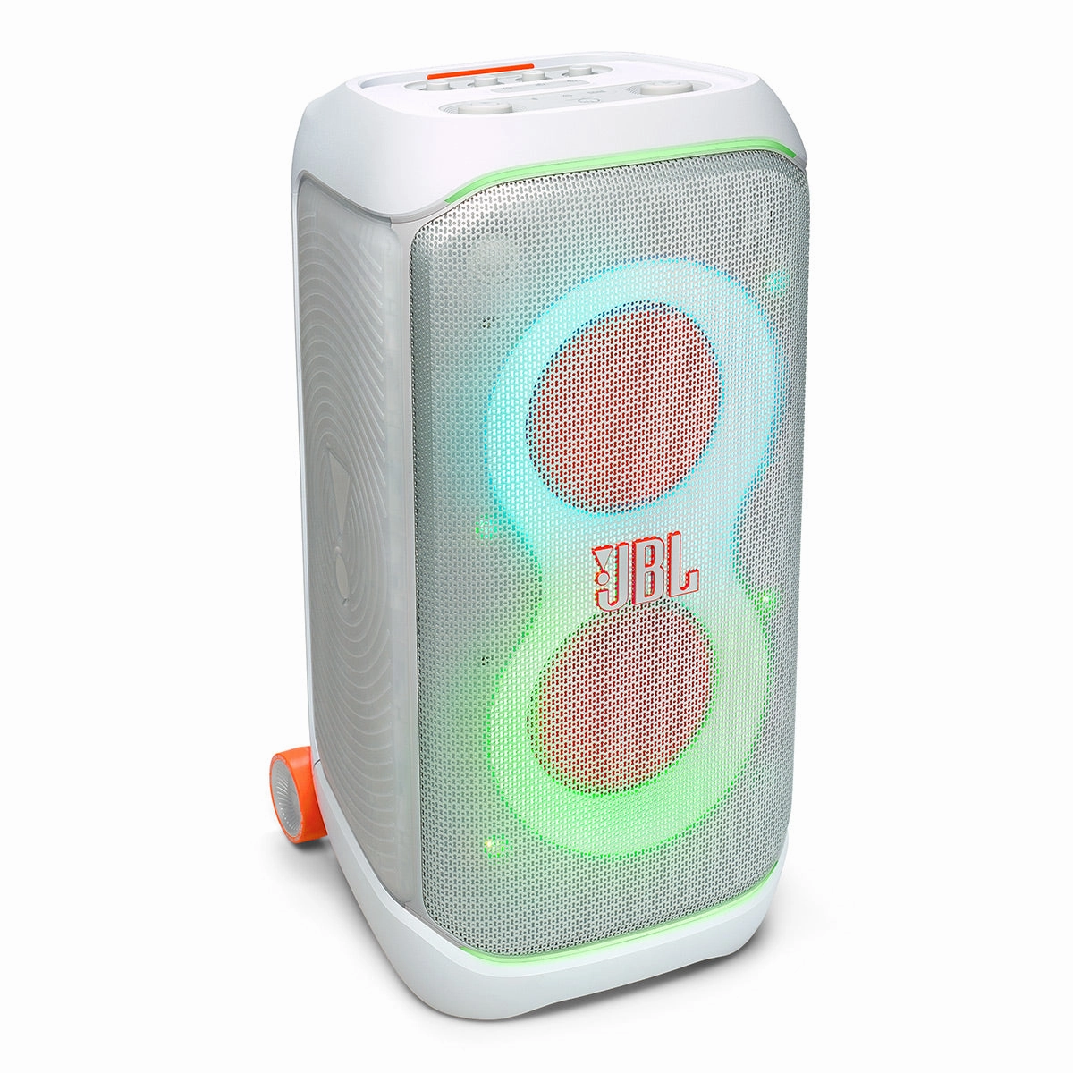 JBL PartyBox Stage 320 Portable Party Speaker with Wheels (White)