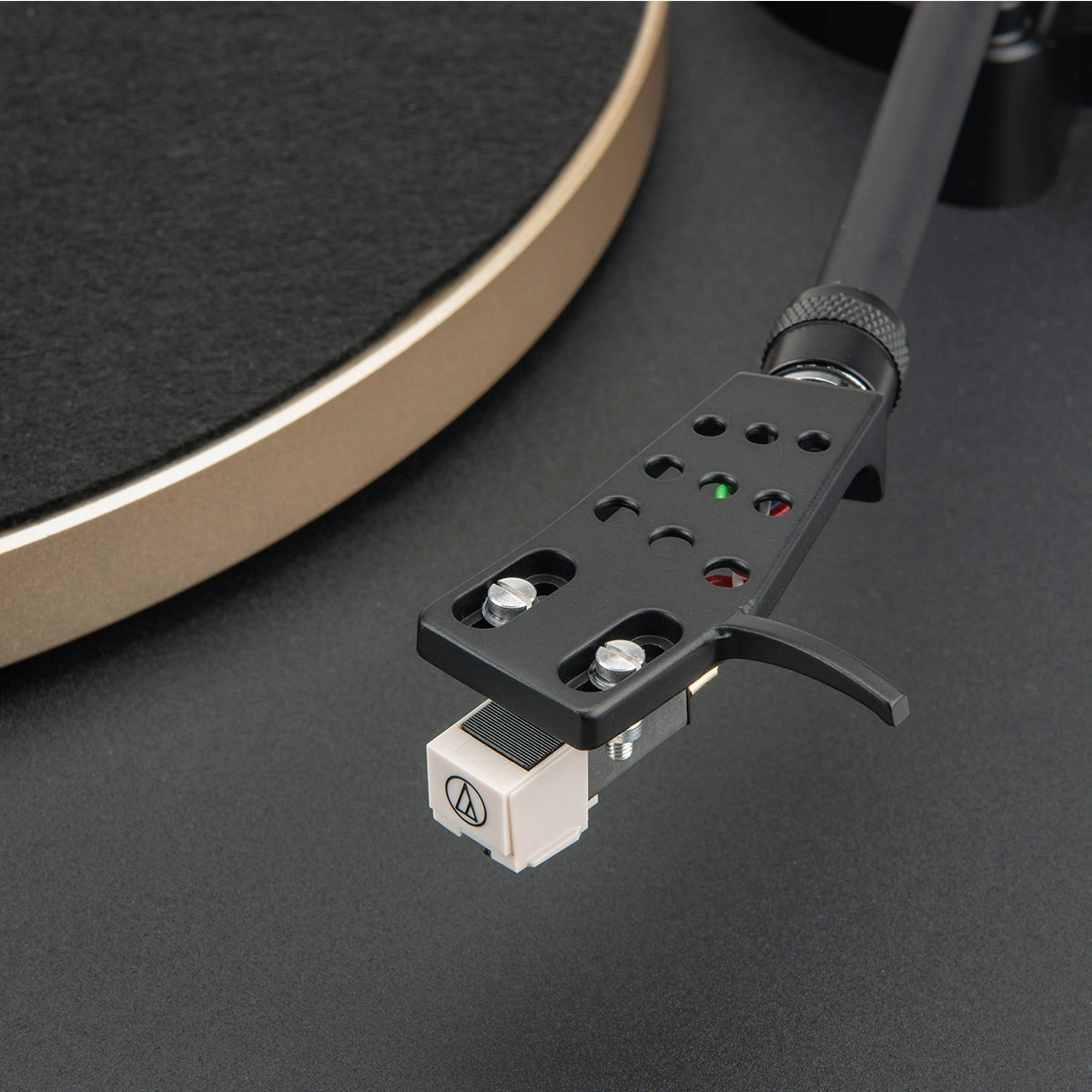 JBL Spinner BT Semi-Automatic Belt-Drive Turntable with Bluetooth 5.3 and Installed Audio Technica Cartridge (Black & Gold)