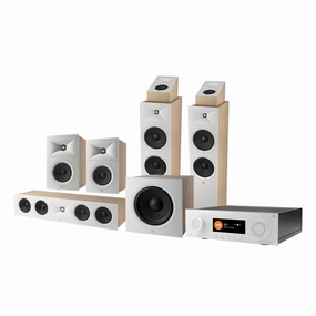 JBL Stage 5.1.2 Home Theater System with 12 in Sub and 125 Watts/Channel Receiver (White)
