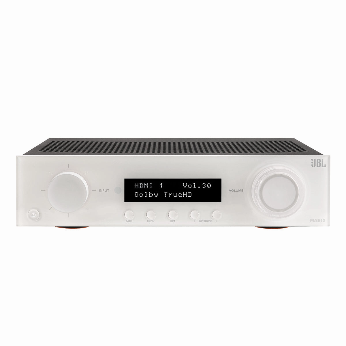 JBL Stage 5.1 Home Theater System with 10 in Sub and 75 Watts/Channel Receiver (White)