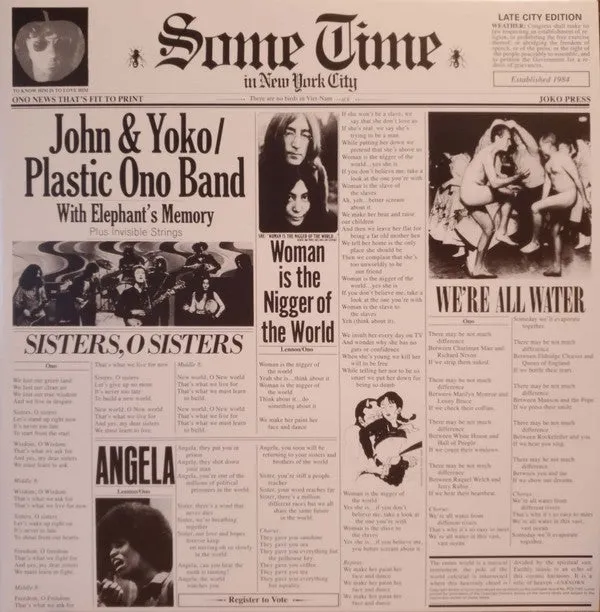 John & Yoko* / Plastic Ono Band* With Elephant's Memory* And Invisible Strings C Some Time In New York City   (Arrives in 4 days ) hi-fi subwoofer cable,hi-fi driver unit,hi-fi frequency response