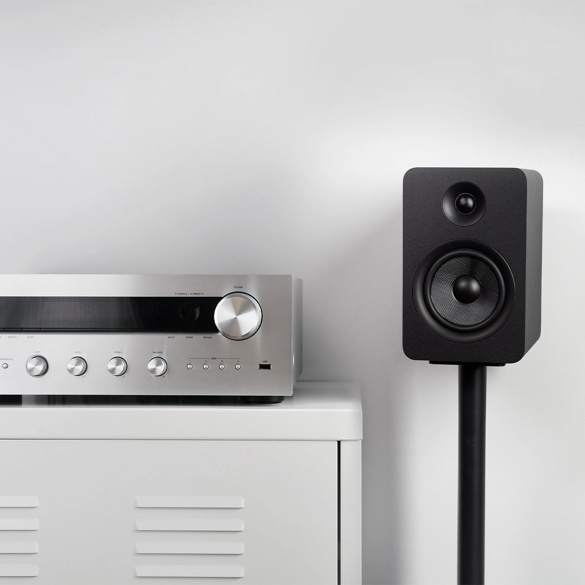 Kanto SP26PL 26" Bookshelf Speaker Stands with Rotating Top Plates and Cable Management  Pair (Black)