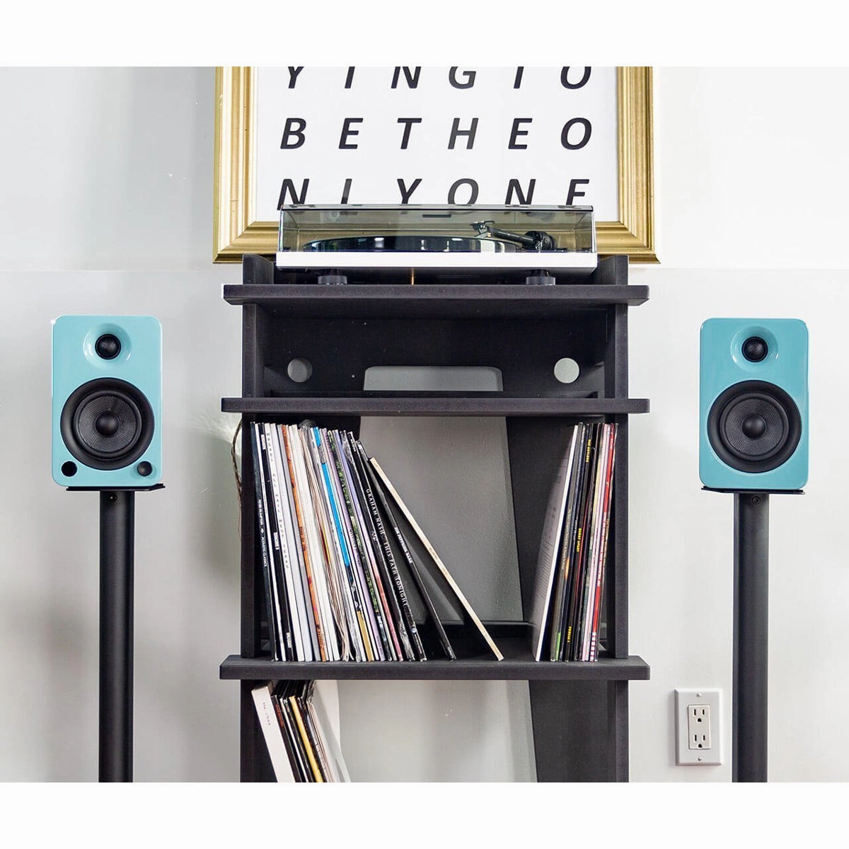 Kanto SP26PL 26" Bookshelf Speaker Stands with Rotating Top Plates and Cable Management  Pair (Black)