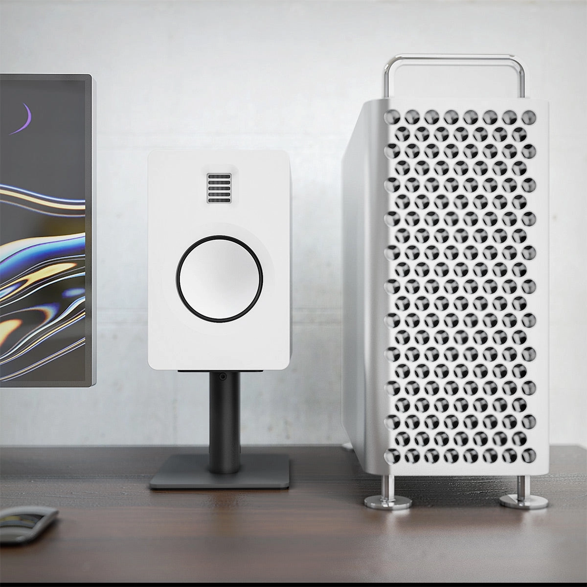 Kanto SP6HD 6" Universal Desktop Speaker Stands with Rotating Top Plates and Cable Management - Pair (Black)