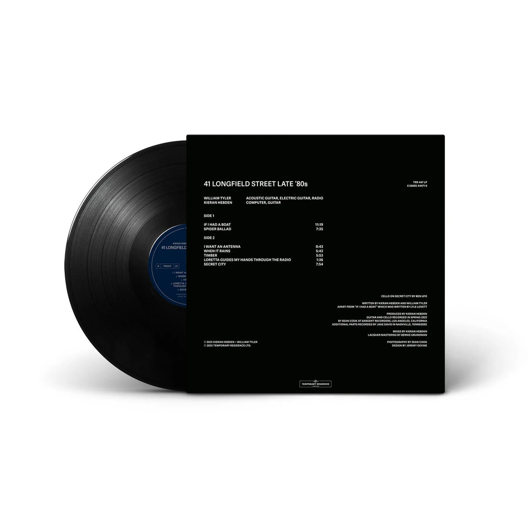 Kieran Hebden & William Tyler: 41 Longfield Street Late '80s Vinyl LP - PRE-ORDER