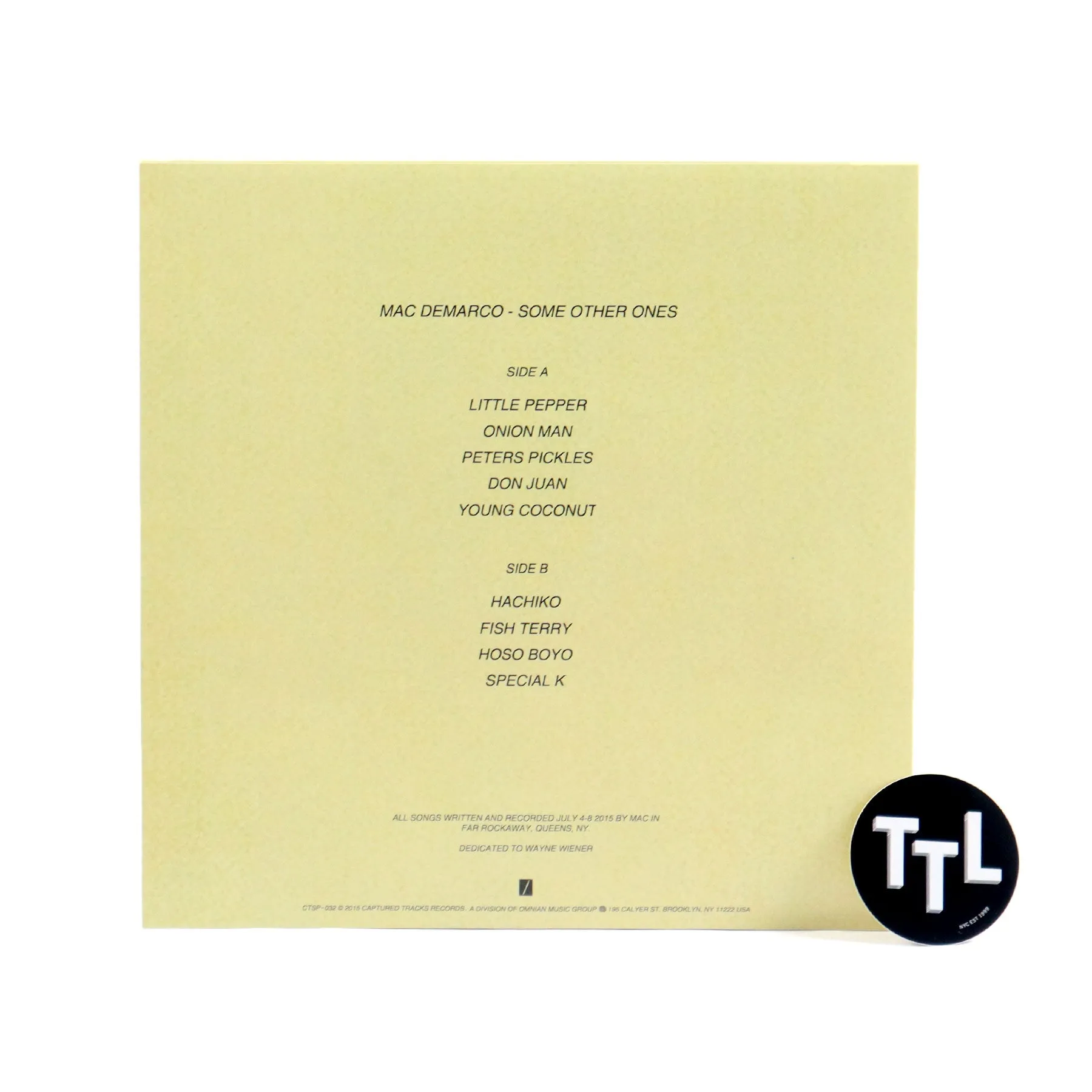 Mac DeMarco: Some Other Ones (Indie Exclusive Colored Vinyl) Vinyl 2LP