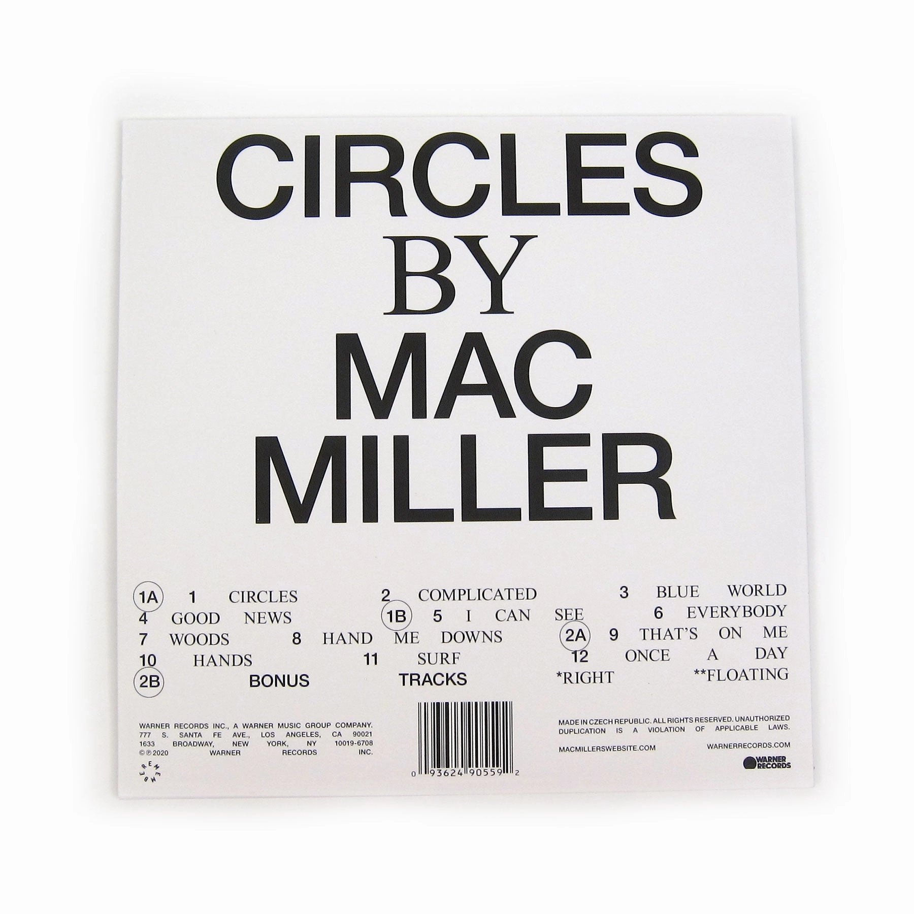 Mac Miller: Circles (Clear Colored Vinyl) Vinyl 2LP