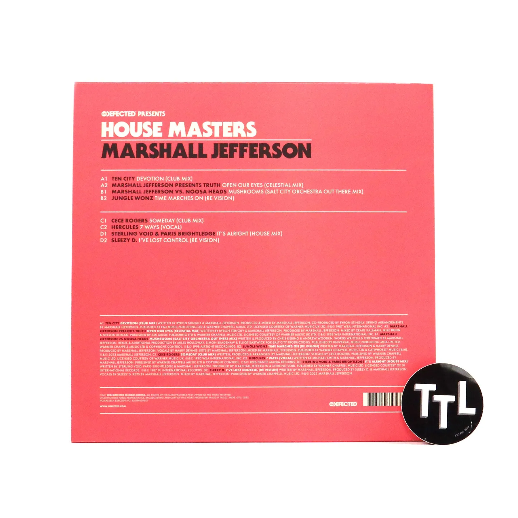 Marshall Jefferson: House Masters Vinyl 2LP