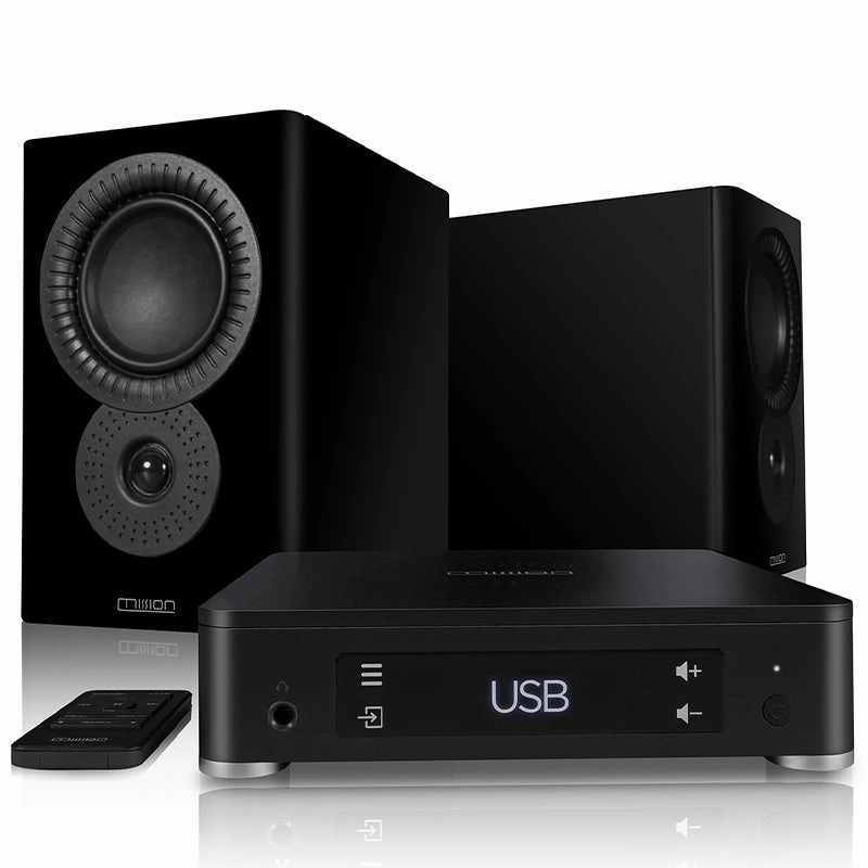 Mission LX-Connect - Wireless Hub Powered by 60W 2-Way Bookshelf Speakers - Each