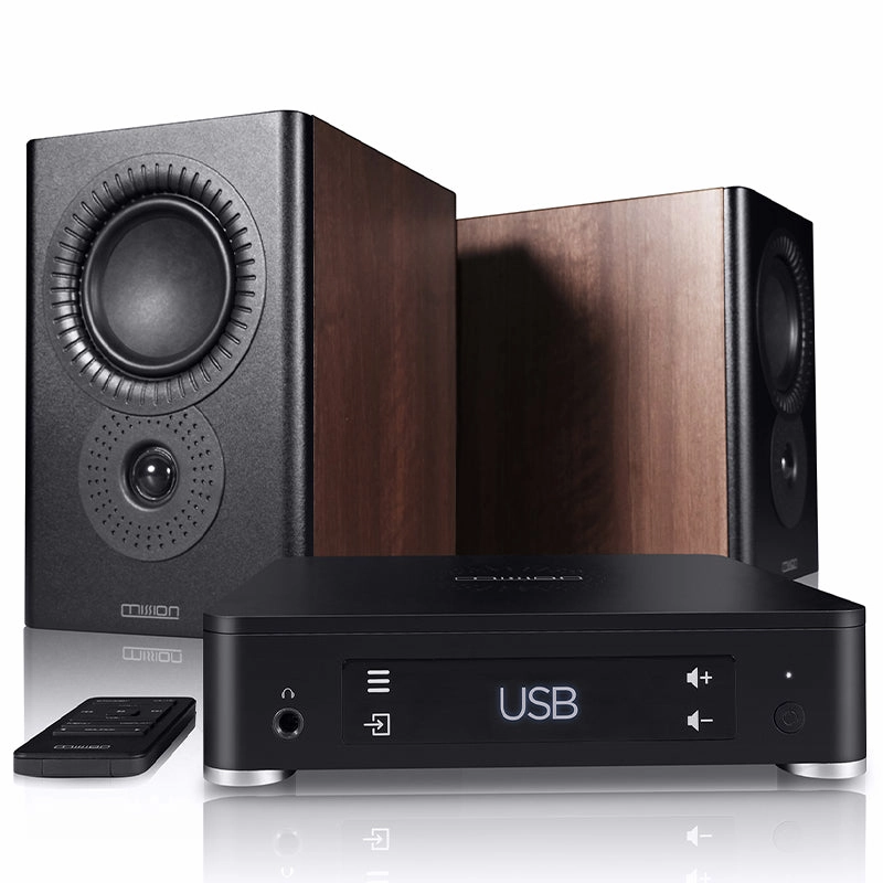 Mission LX-Connect - Wireless Hub Powered by 60W 2-Way Bookshelf Speakers - Each