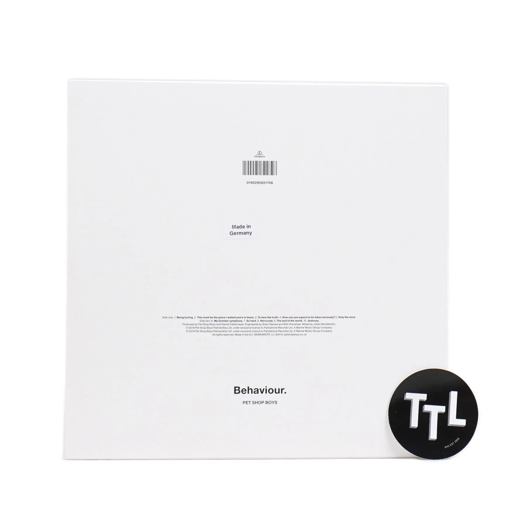 Pet Shop Boys: Behaviour (180g) Vinyl LP