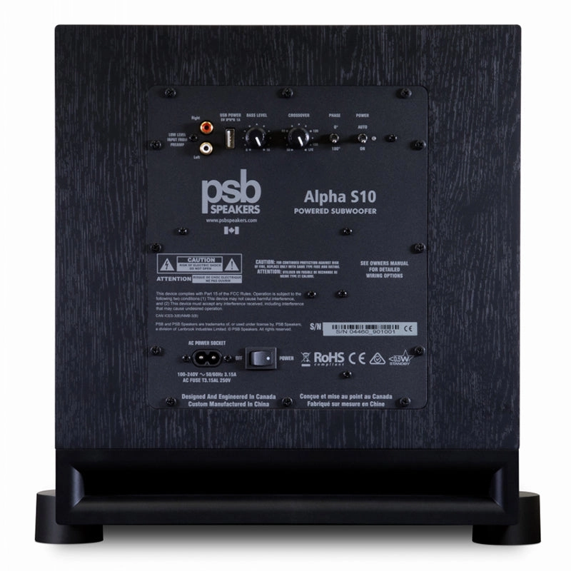 PSB Alpha S10 - 10 Subwoofer (Each)