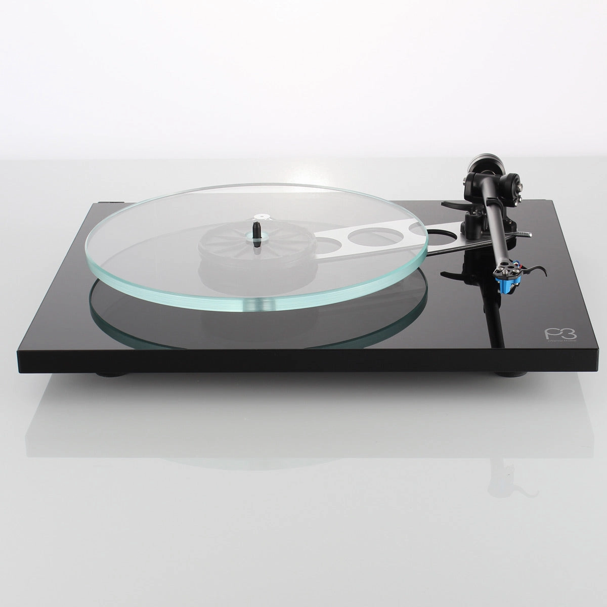Rega Planar 3 Turntable RB330 Precision Tonearm 12mm Glass Platter no Cartridge (Gloss Black)