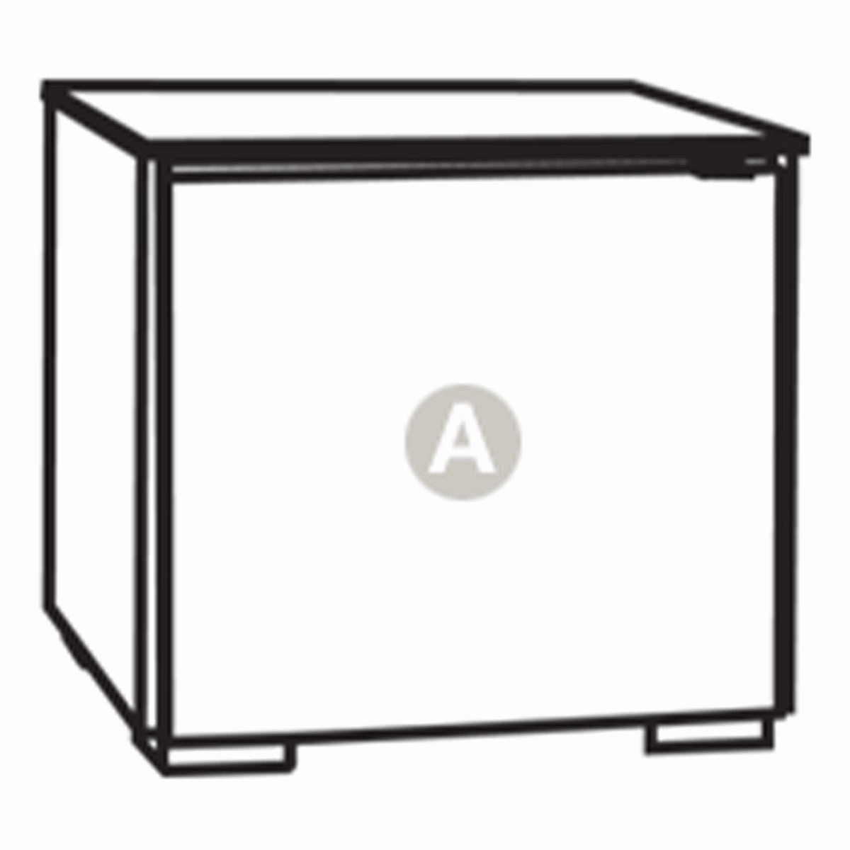 Salamander Designs Chameleon Collection Elba 217 SE Subwoofer Enclosure AV Cabinet (Wide Framed American Cherry Doors with Smoked Glass Inserts)