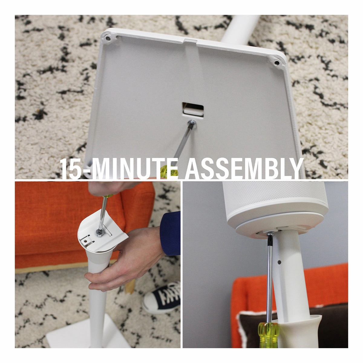 Sanus Fixed-Height Speaker Stand for Sonos Era 100 - Each (White)