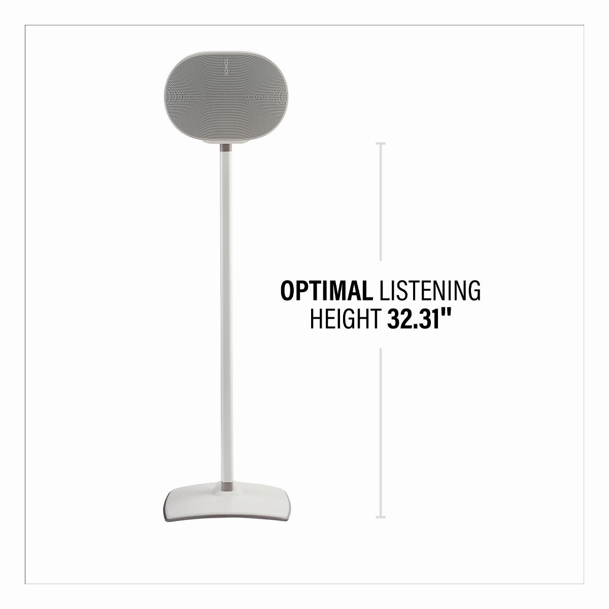 Sanus Fixed-Height Speaker Stand for Sonos Era 300 - Each (White)