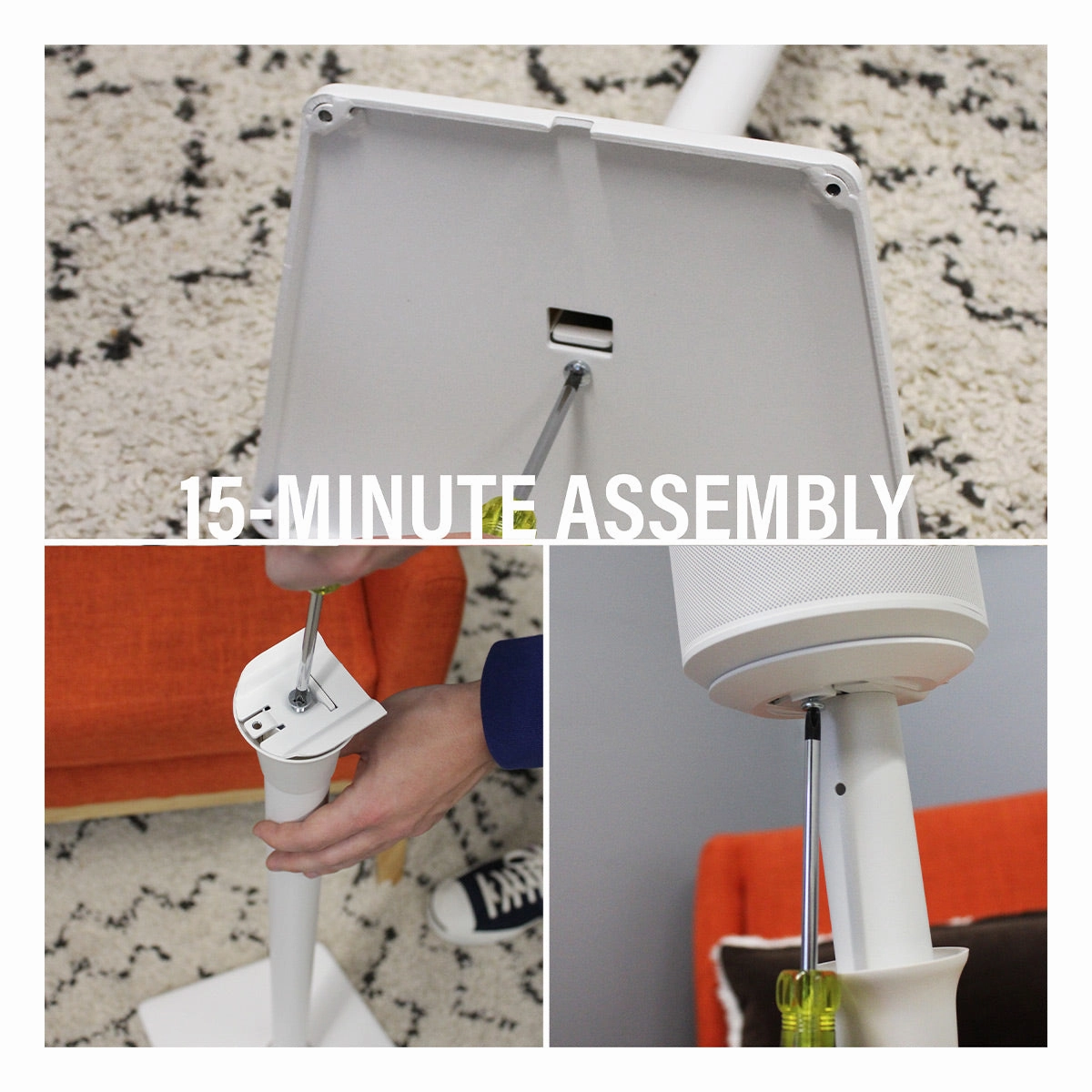 Sanus Fixed-Height Speaker Stands for Sonos Era 100 - Pair (White)