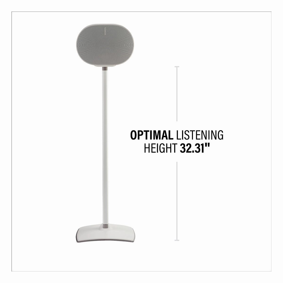 Sanus Fixed-Height Speaker Stands for Sonos Era 300 - Pair (White)