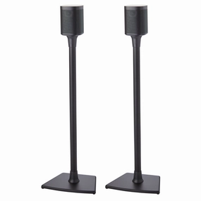 Sanus Fixed-Height Wireless Speaker Stands for Sonos ONE, PLAY:1, and PLAY:3 - Pair (Black)