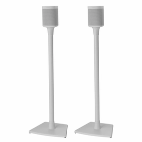 Sanus Fixed-Height Wireless Speaker Stands for Sonos ONE, PLAY:1, and PLAY:3 - Pair (White)