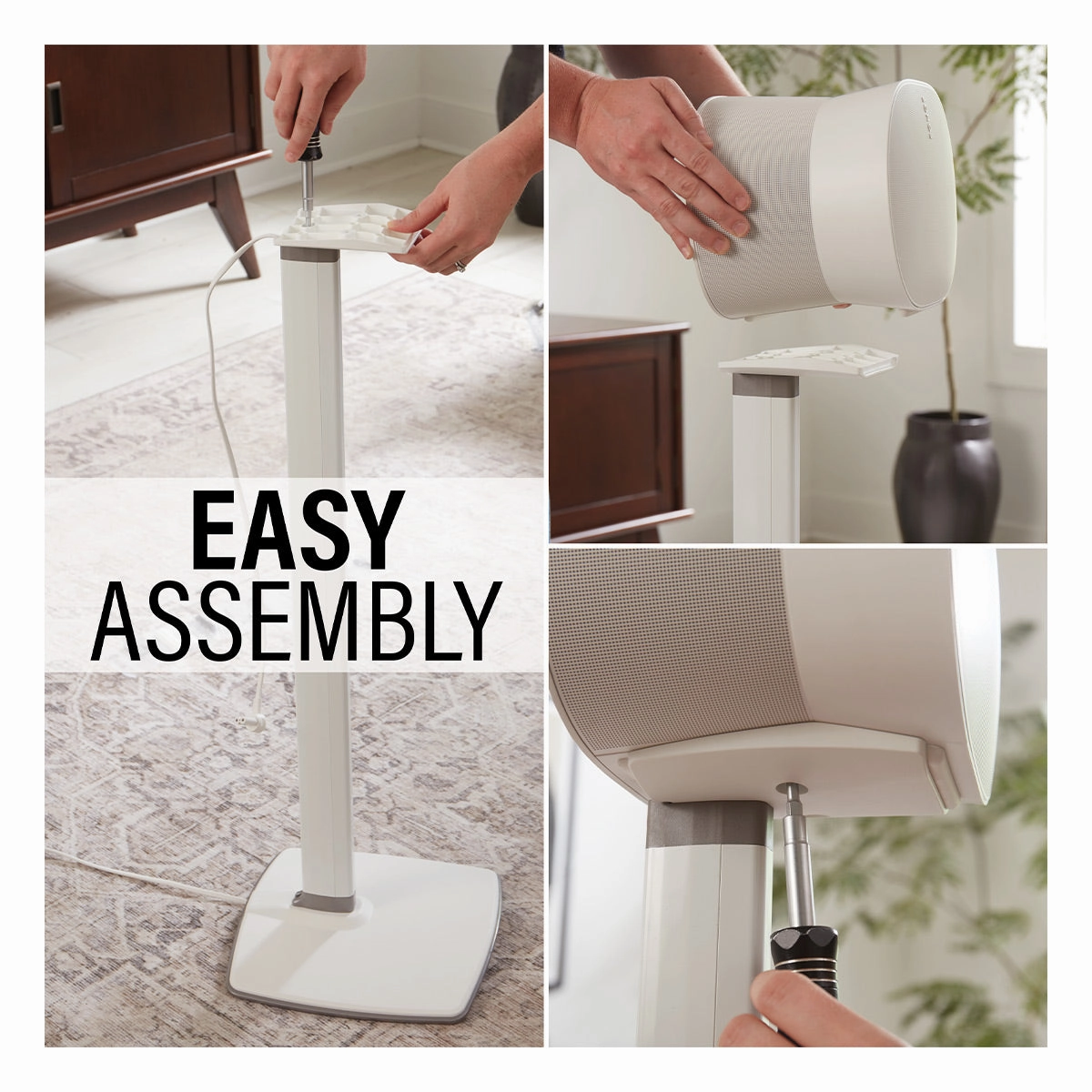 Sanus Height-Adjustable Speaker Stand for Sonos Era 300 - Each (White)