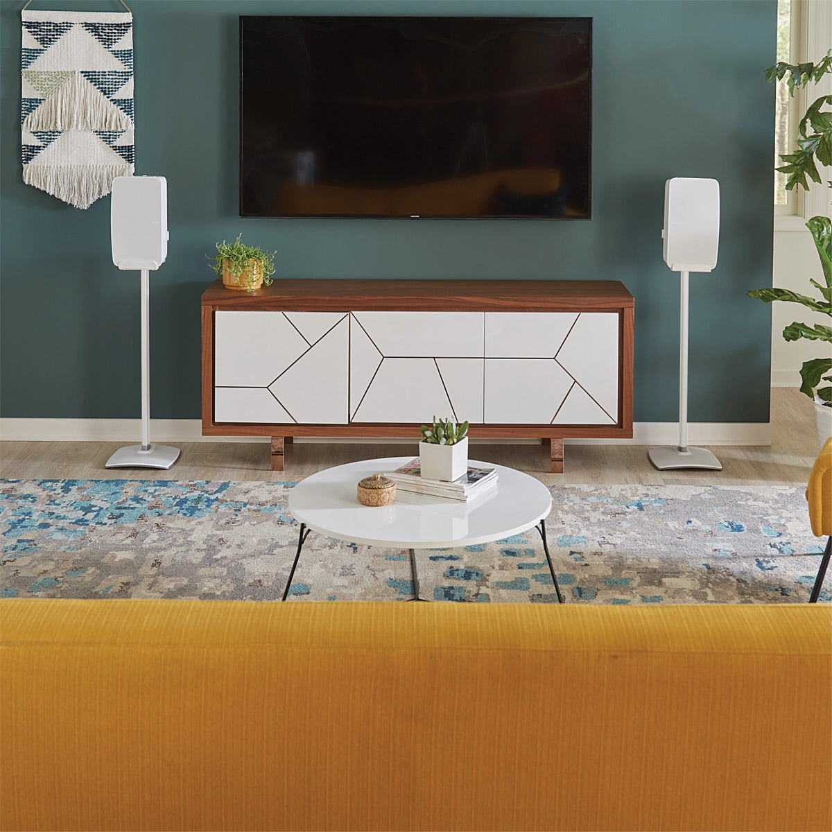Sanus Wireless Speaker Stands Designed for Sonos Five and Play: 5 Speakers - Each (White)