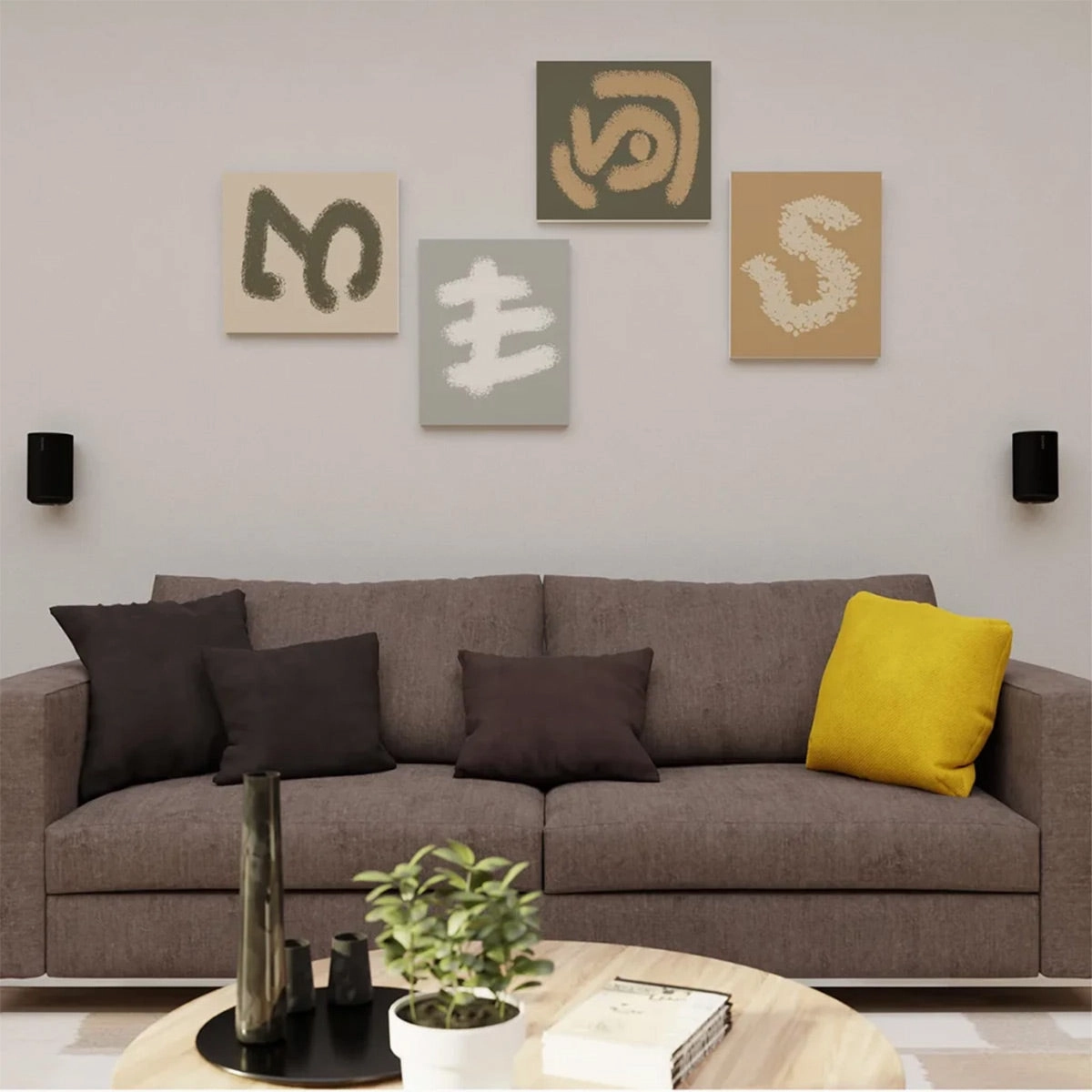 Sanus WSFME12 Fixed Speaker Wall Mounts for Sonos Ear 100 - Pair (Black)