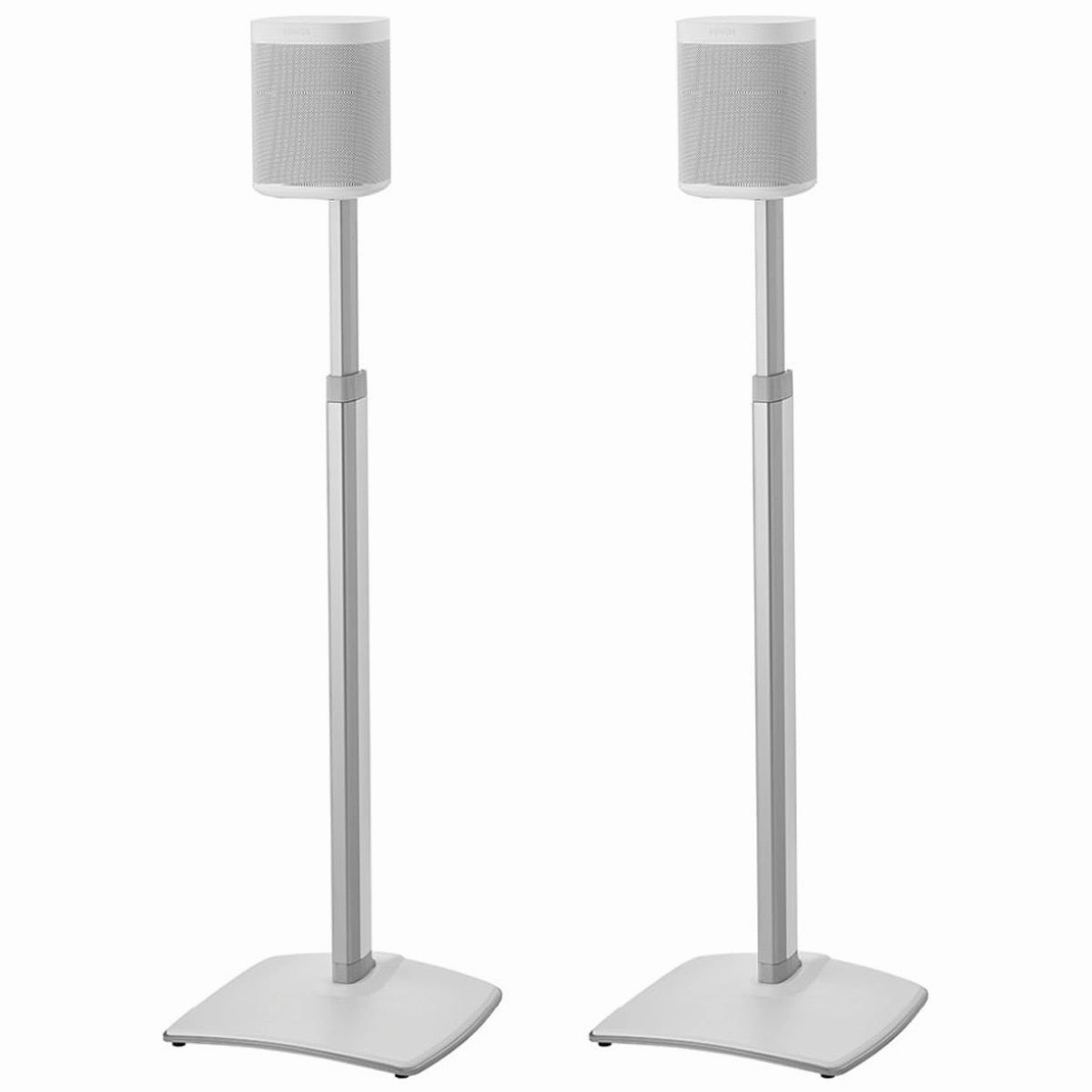Sanus WSSA2 Height-Adjustable Wireless Speaker Stands for Sonos ONE, PLAY:1, and PLAY:3 - Pair (White)