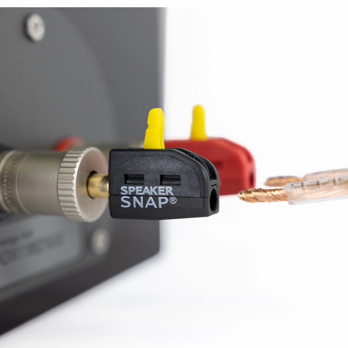 Speaker Snap 12 Count of Fast & Secure Banana Plugs, Gold Plated, 12-24 AWG, for Home Theaters, Speaker Wire, Wall Plates, and Receivers