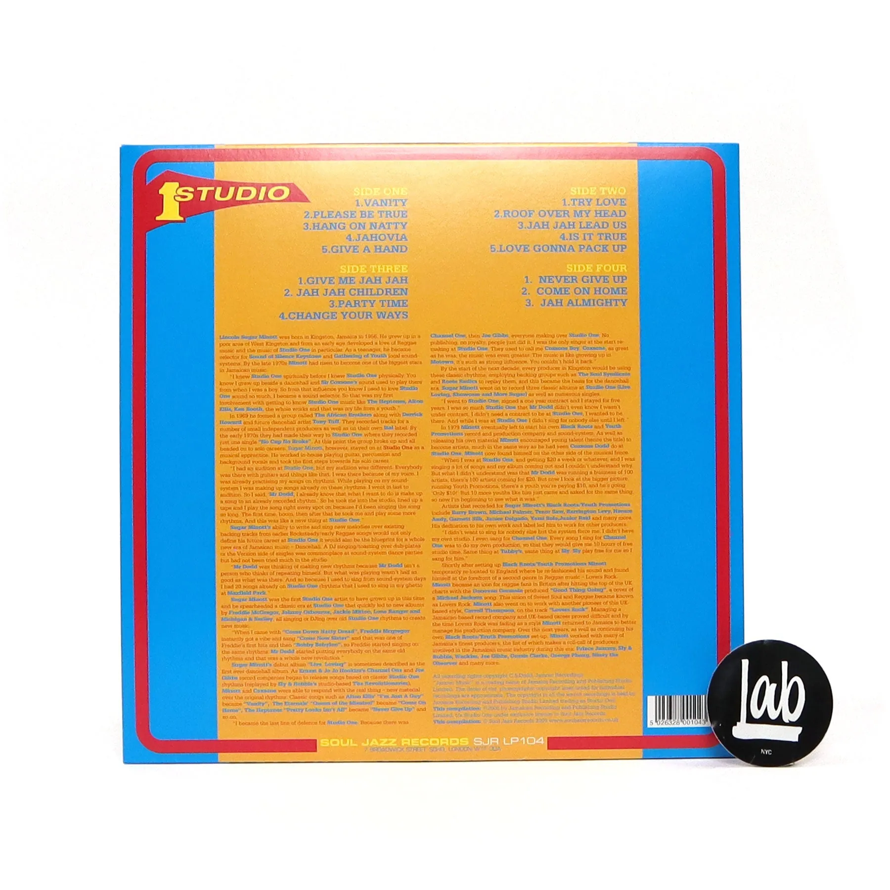 Sugar Minott: Sugar Minott At Studio One Vinyl 2LP