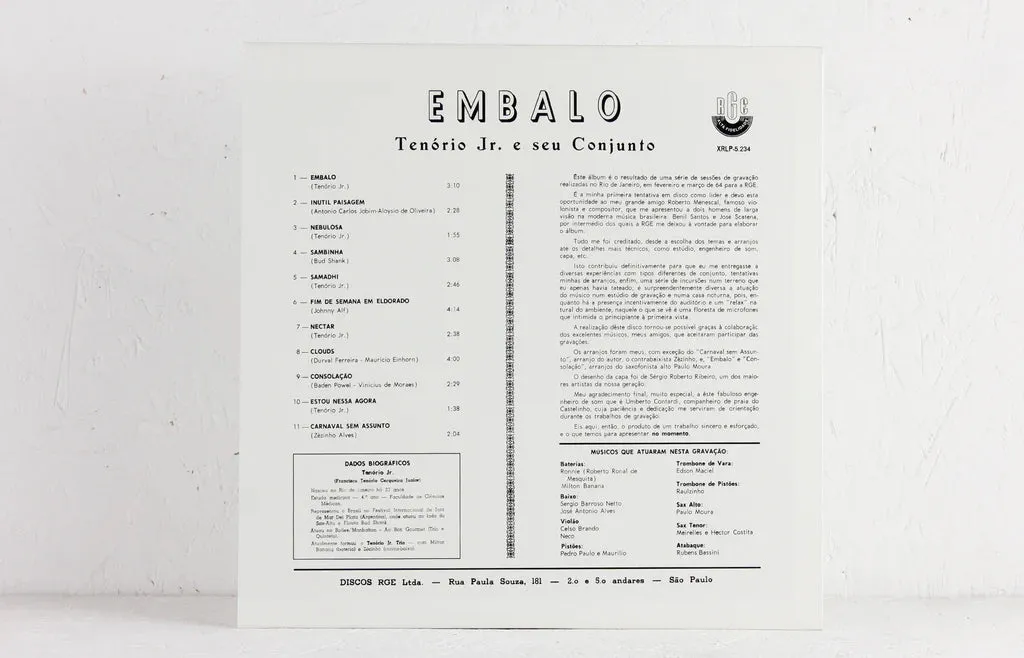 Tenrio Jr.*  Embalo (Mr Bongo) (Arrives in 30 Days)
