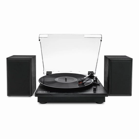 Victrola Montauk Bluetooth Turntable System with Bookshelf Speakers (Black) hi-fi class D amplifier,hi-fi class AB amplifier,hi-fi stereo kit for beginners
