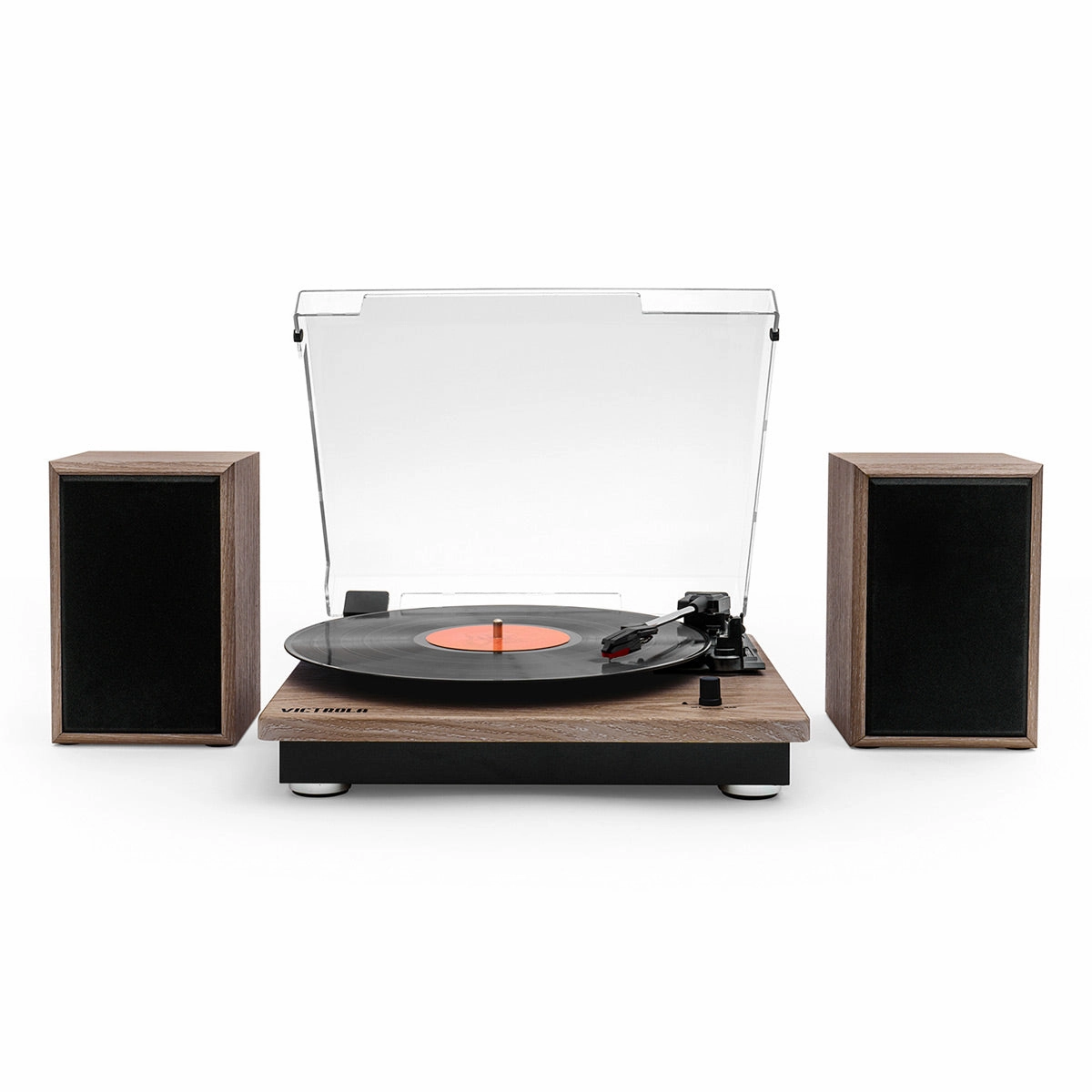 Victrola Montauk Bluetooth Turntable System with Bookshelf Speakers (Farmhouse Walnut) hi-fi class D amplifier,hi-fi class AB amplifier,hi-fi stereo kit for beginners