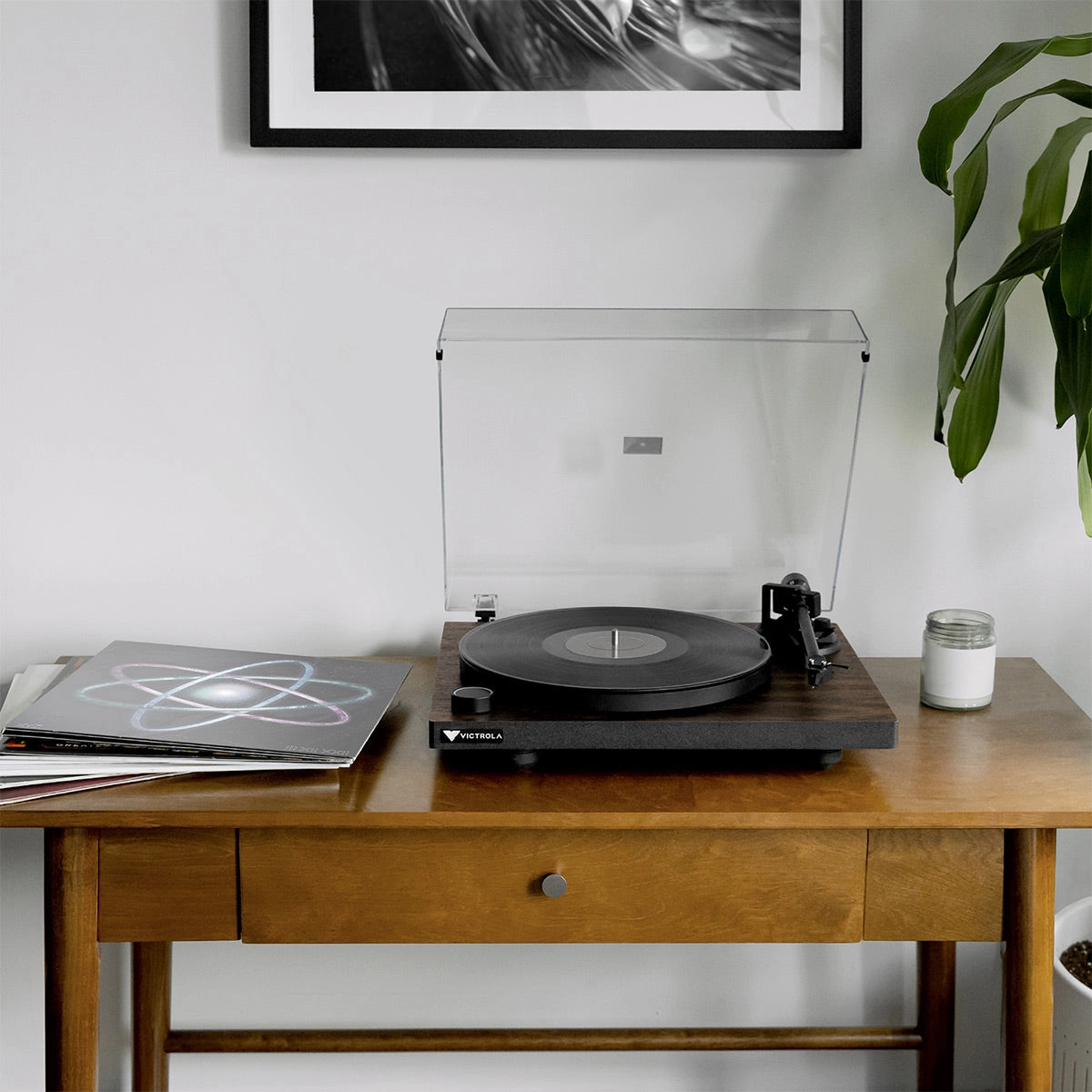 Victrola Premiere T1 Premium Turntable with Built-In Vinyl Stream Bluetooth Technology (Espresso)