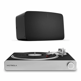Victrola Stream Carbon Turntable with Sonos Five Wireless Speaker for Streaming Music (Black) hi-fi class D amplifier,hi-fi class AB amplifier,hi-fi stereo kit for beginners