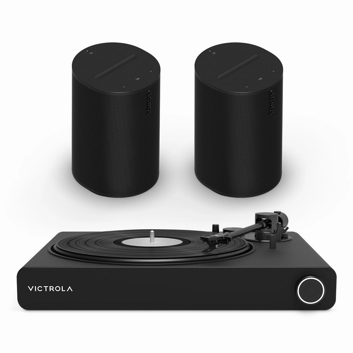 Victrola Stream Onyx Works with Sonos Wireless Turntable with Pair of Sonos Era 100 Wireless Smart Speaker (Black) hi-fi class D amplifier,hi-fi class AB amplifier,hi-fi stereo kit for beginners